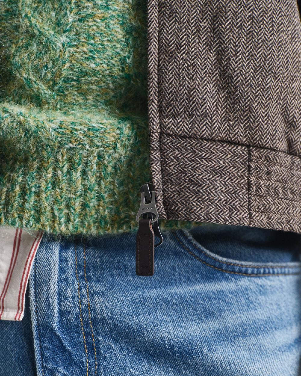 Gant Wool Blend Harrington Jacket Warm Khaki