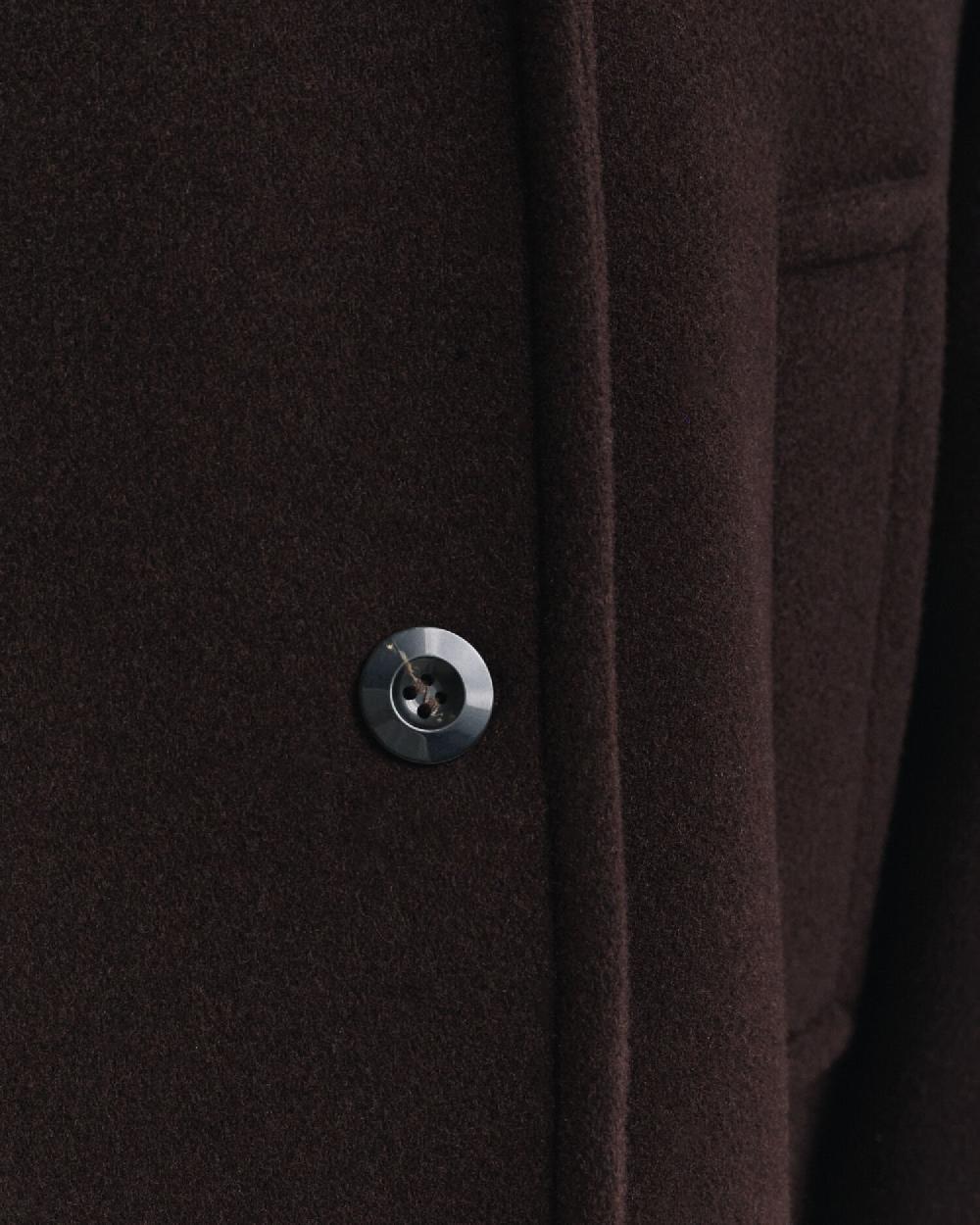 Gant Wool Blend Overcoat Deep Brown