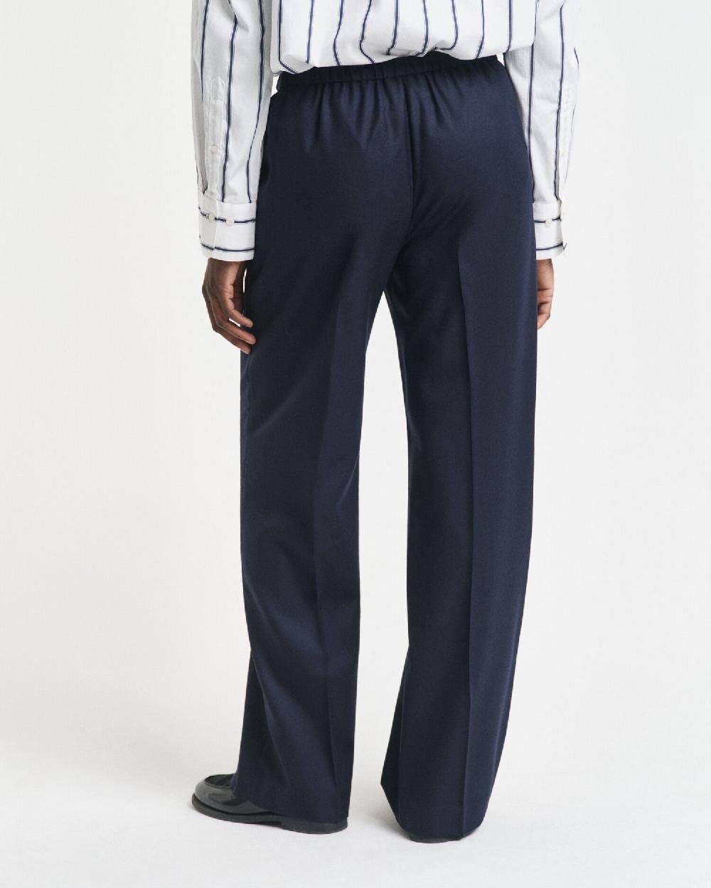 Gant Wool Blend Pull-On Pants Evening Blue