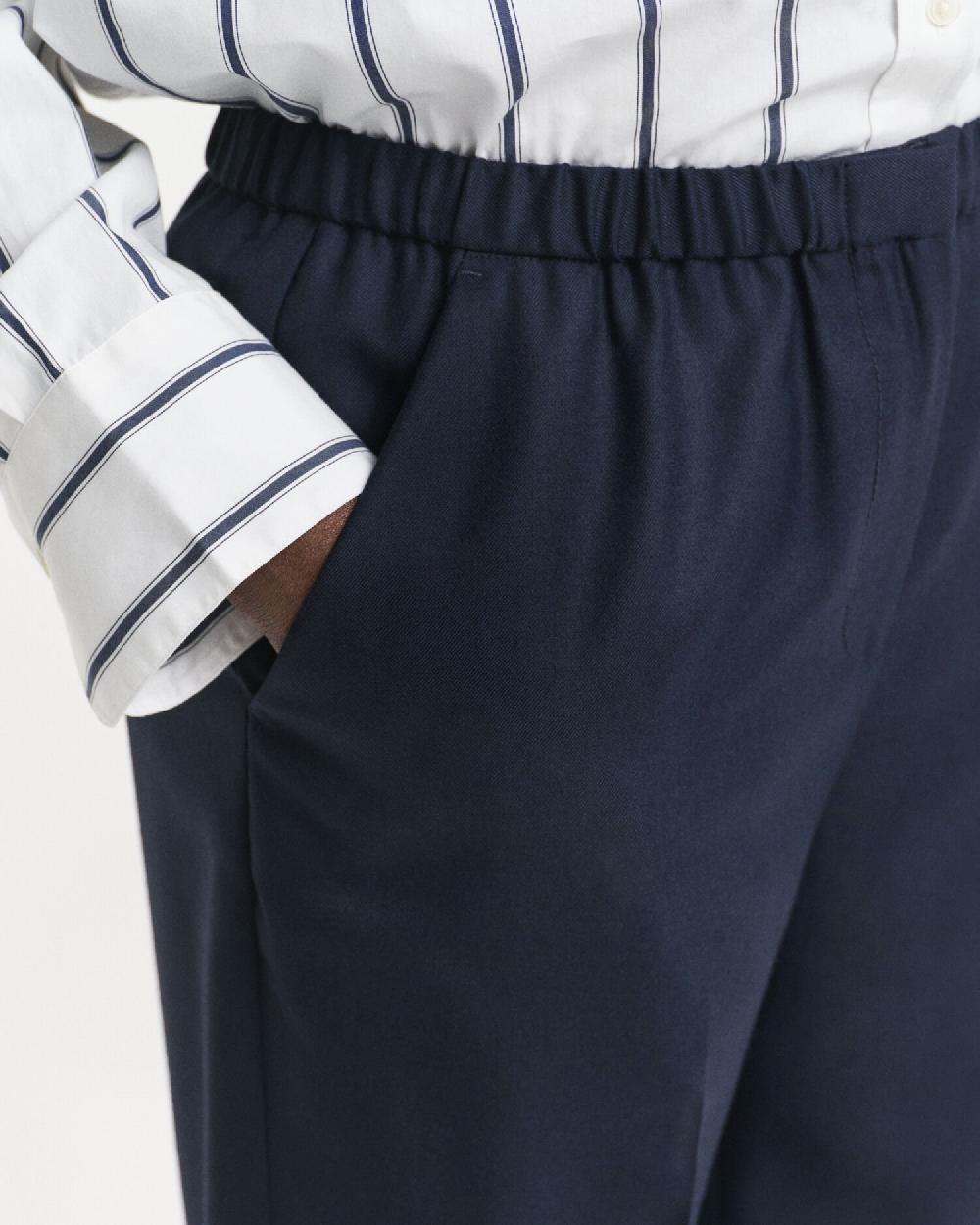 Gant Wool Blend Pull-On Pants Evening Blue