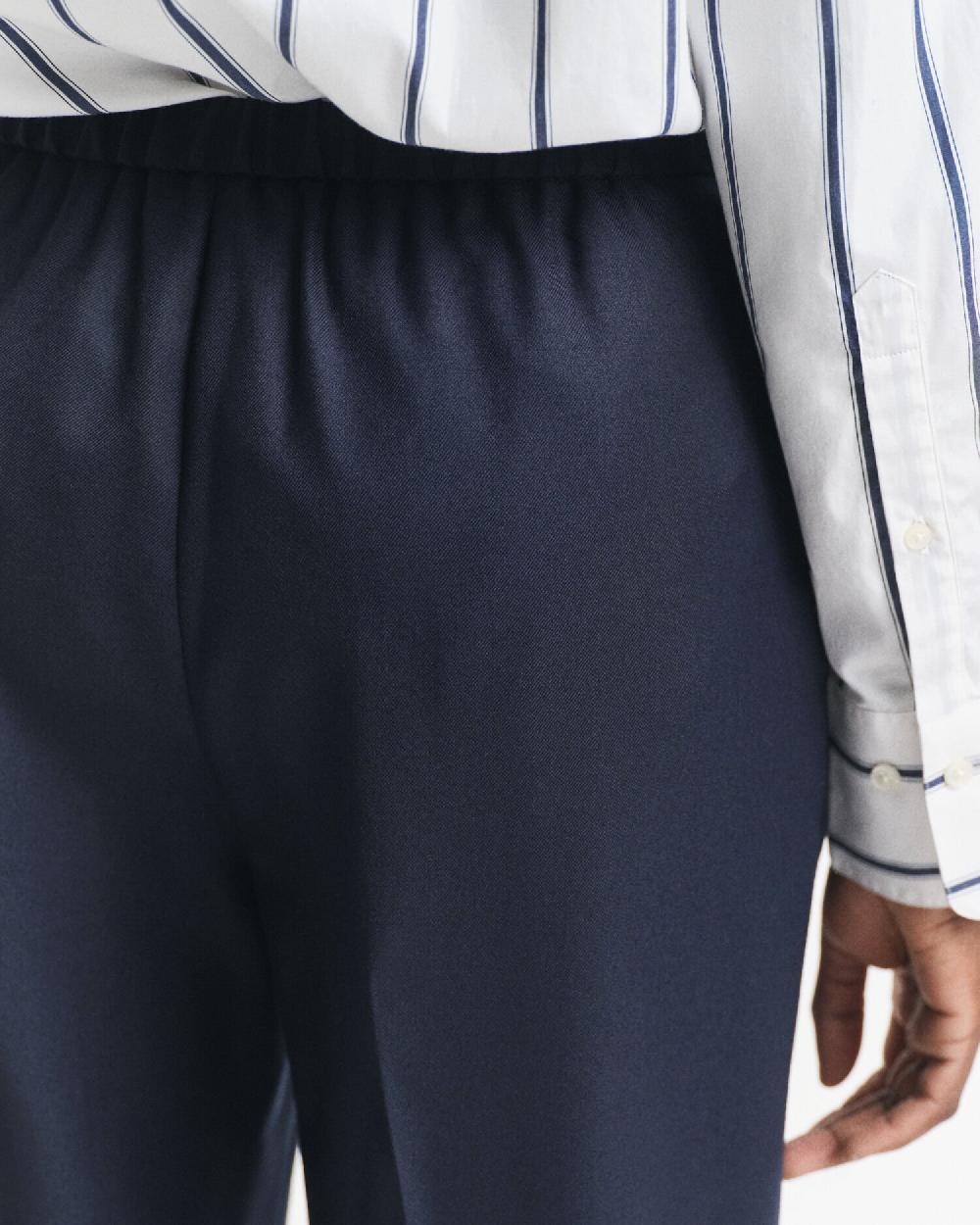 Gant Wool Blend Pull-On Pants Evening Blue