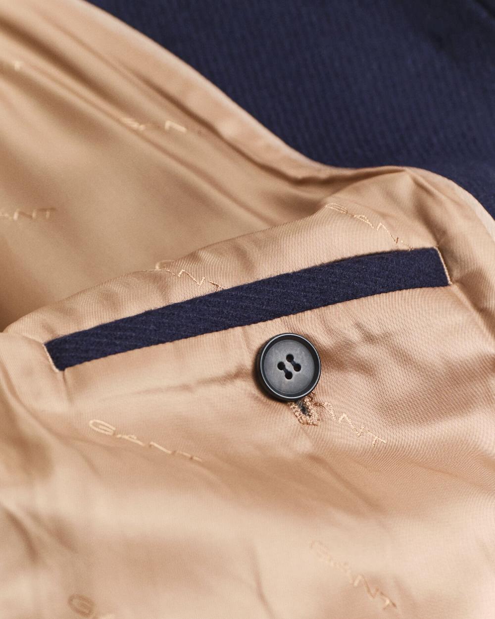 Gant Wool Blend Short Car Coat Evening Blue