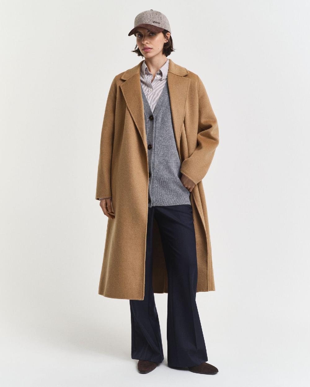 Gant Wool Cashmere Blend Cardigan Charcoal Melange