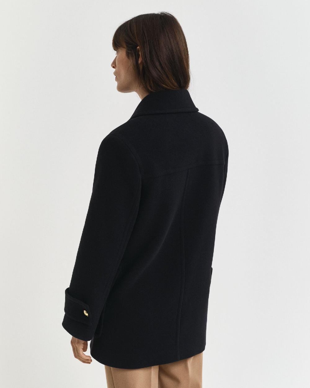 Gant Wool Mid-Length Peacoat Black