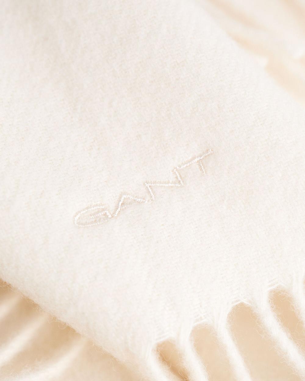 Gant Woven Wool Scarf Cream