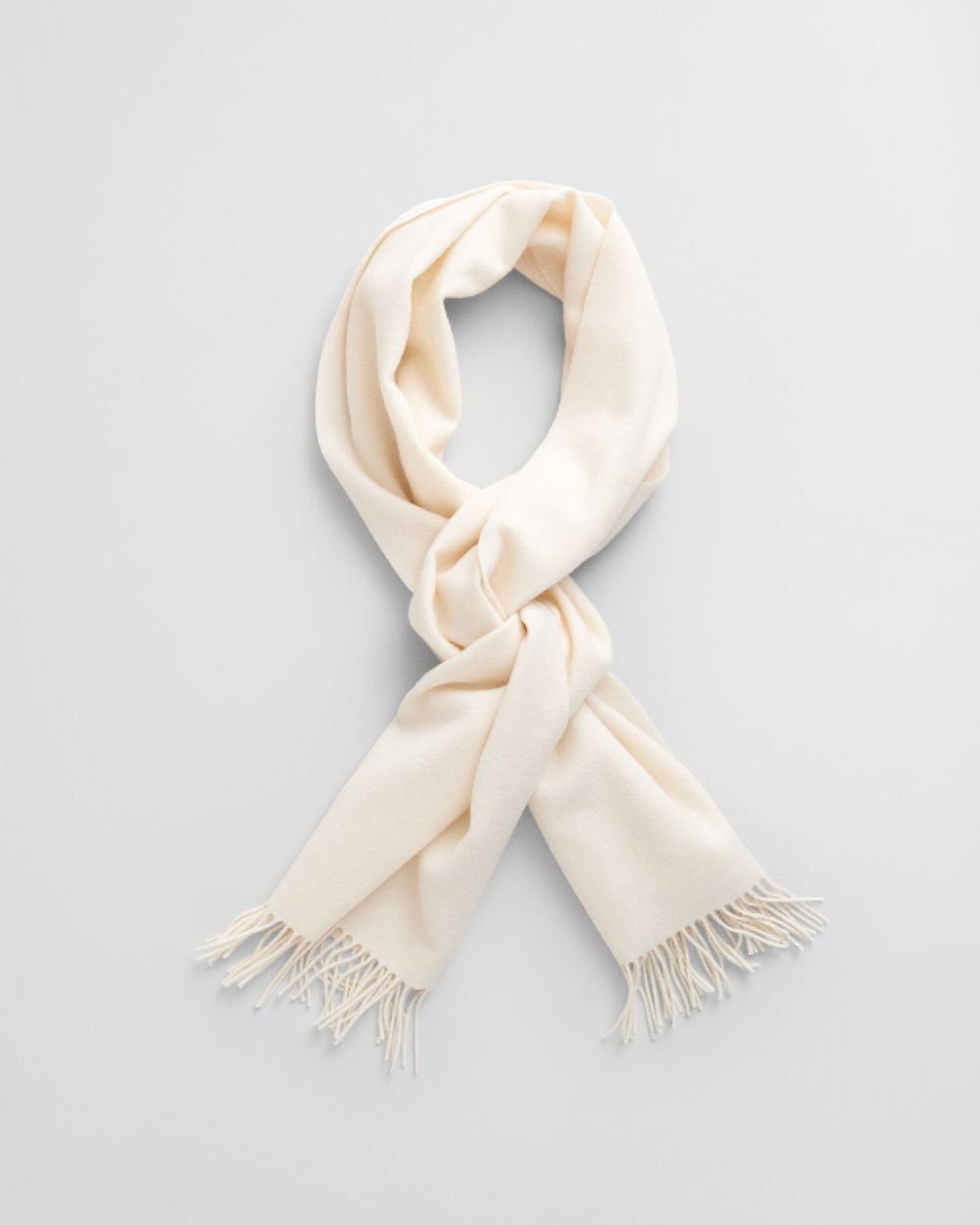 Gant Woven Wool Scarf Cream