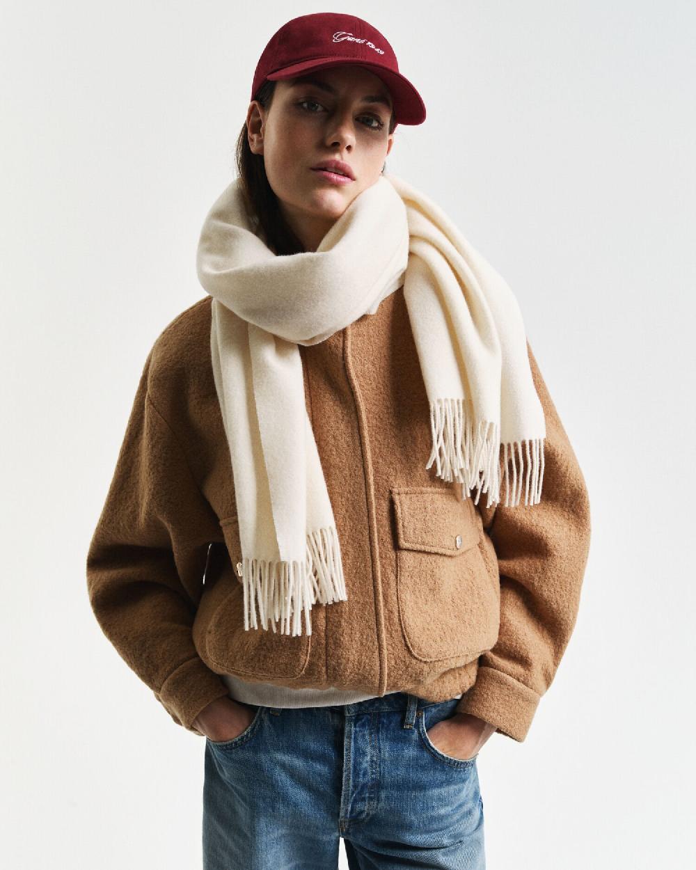 gant Woven Wool Scarf cream