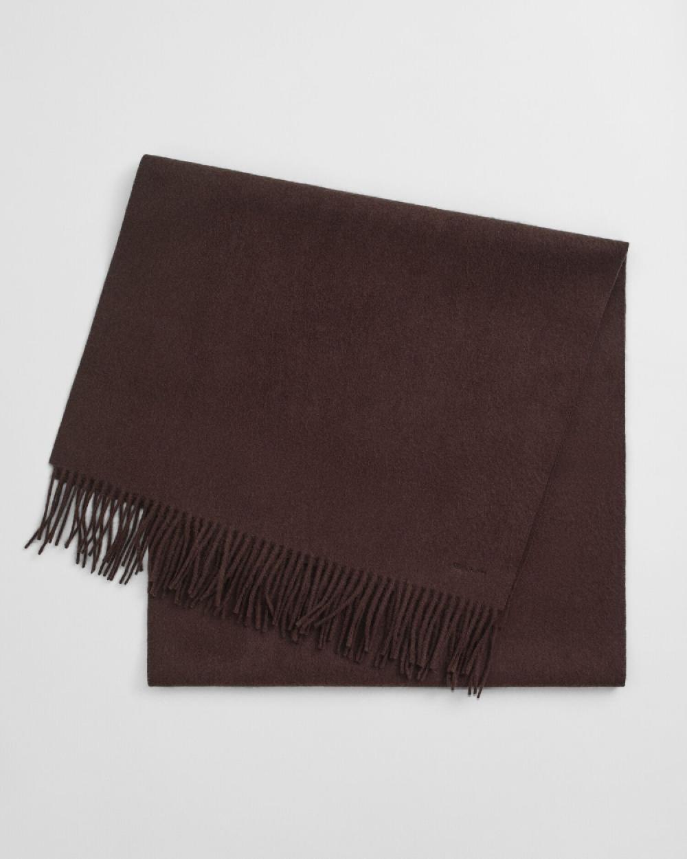 gant Woven Wool Scarf deep brown