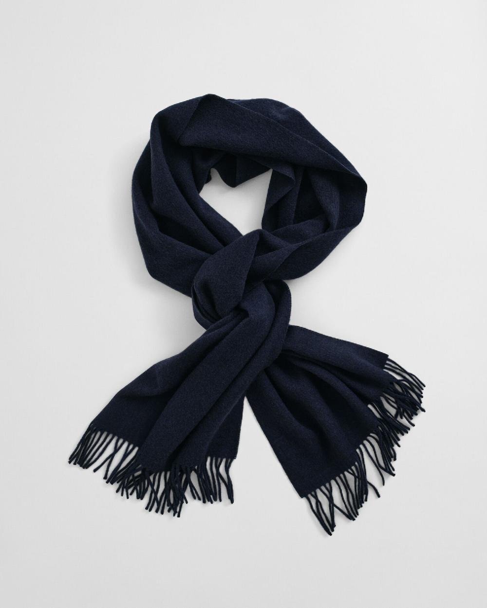 Gant Woven Wool Scarf Evening Blue
