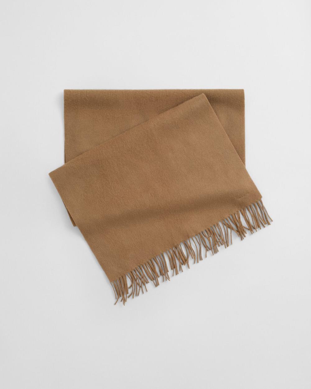 Gant Woven Wool Scarf Warm Khaki