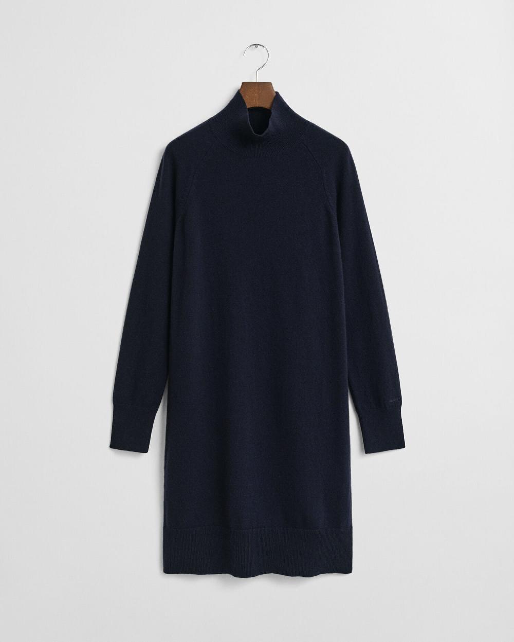 gant Knitted Superfine Lambswool Dress evening blue