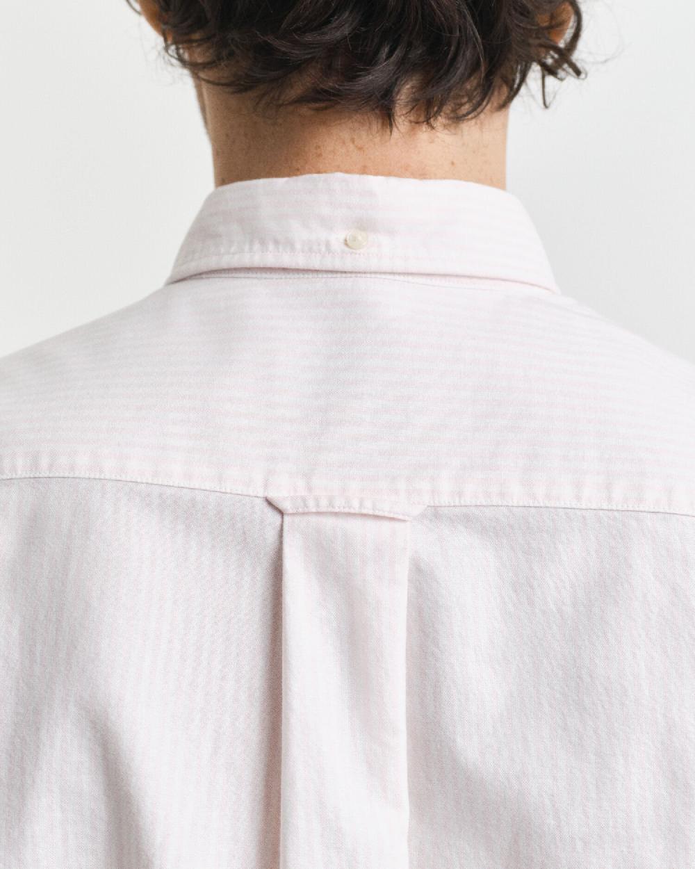 Gant Regular Fit Banker Stripe Classic Oxford Shirt Light Pink