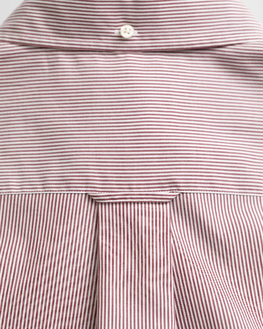 Gant Regular Fit Classic Banker Stripe Poplin Shirt Plumped Red