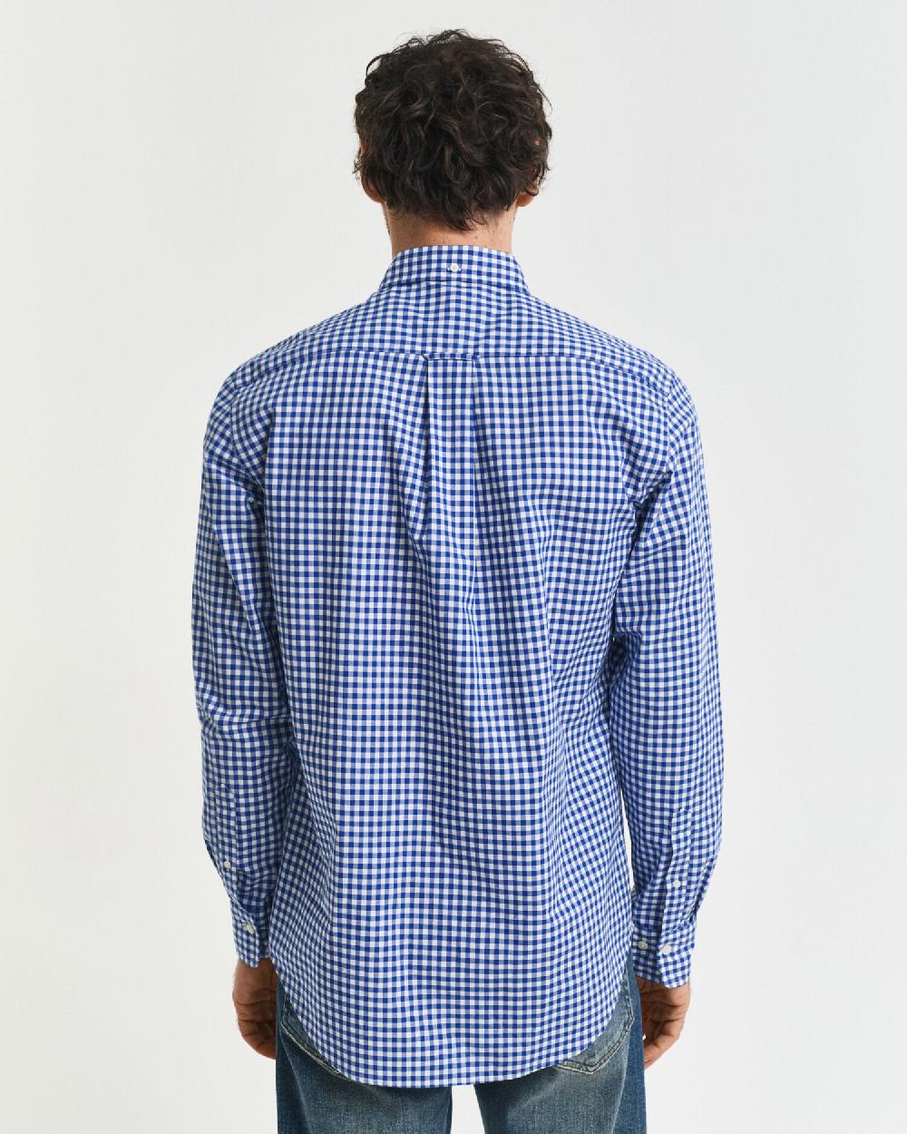 Gant Regular Fit Classic Gingham Poplin Shirt College Blue