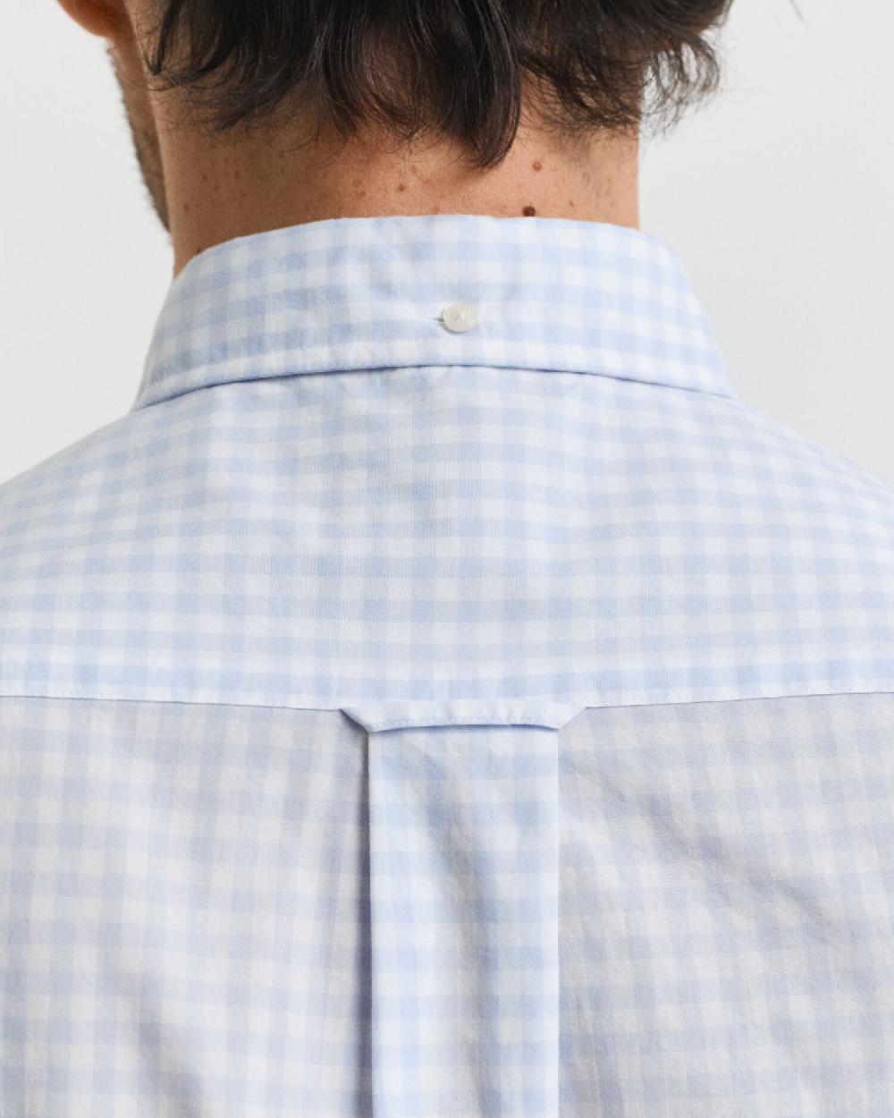 Gant Regular Fit Classic Gingham Poplin Shirt Light Blue