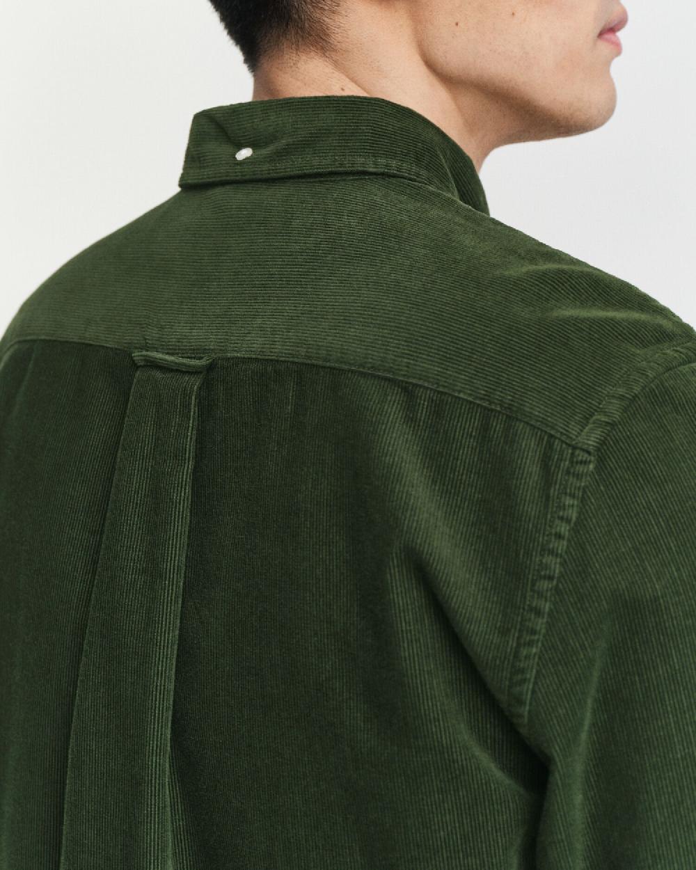 Gant Regular Fit Cotton Corduroy Shirt Country Green