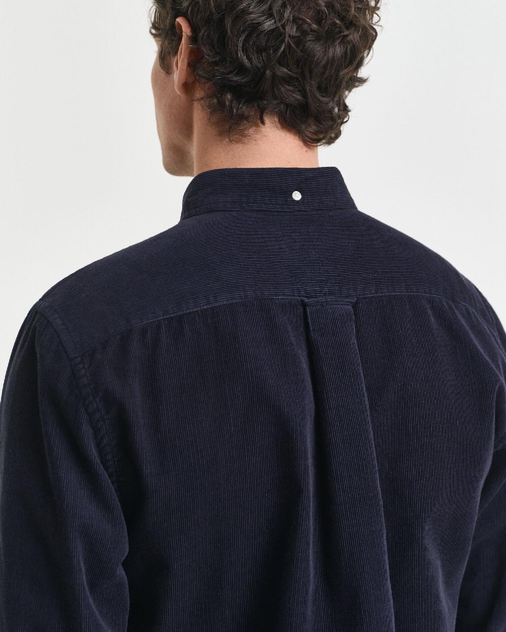 Gant Regular Fit Cotton Corduroy Shirt Evening Blue