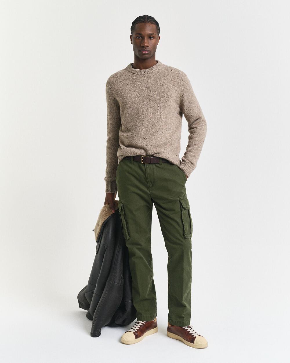 gant Regular Fit Cotton Twill Cargo Pants country green