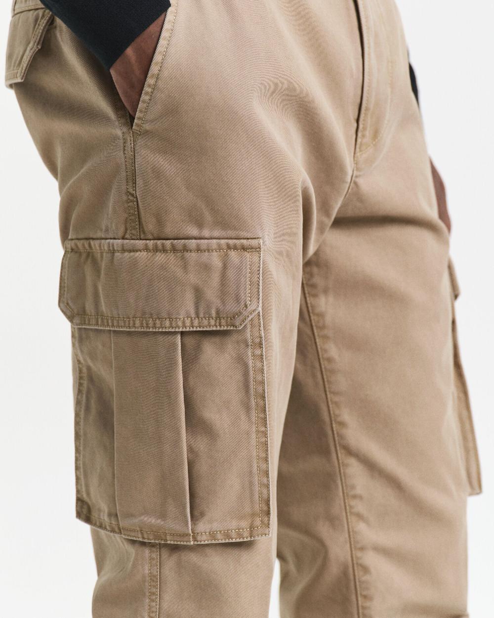 Gant Regular Fit Cotton Twill Cargo Pants Light Taupe