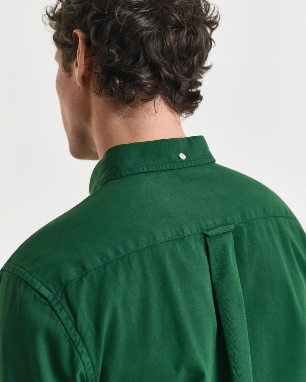 Gant Regular Fit Garment-Dyed Twill Shirt Forest Green