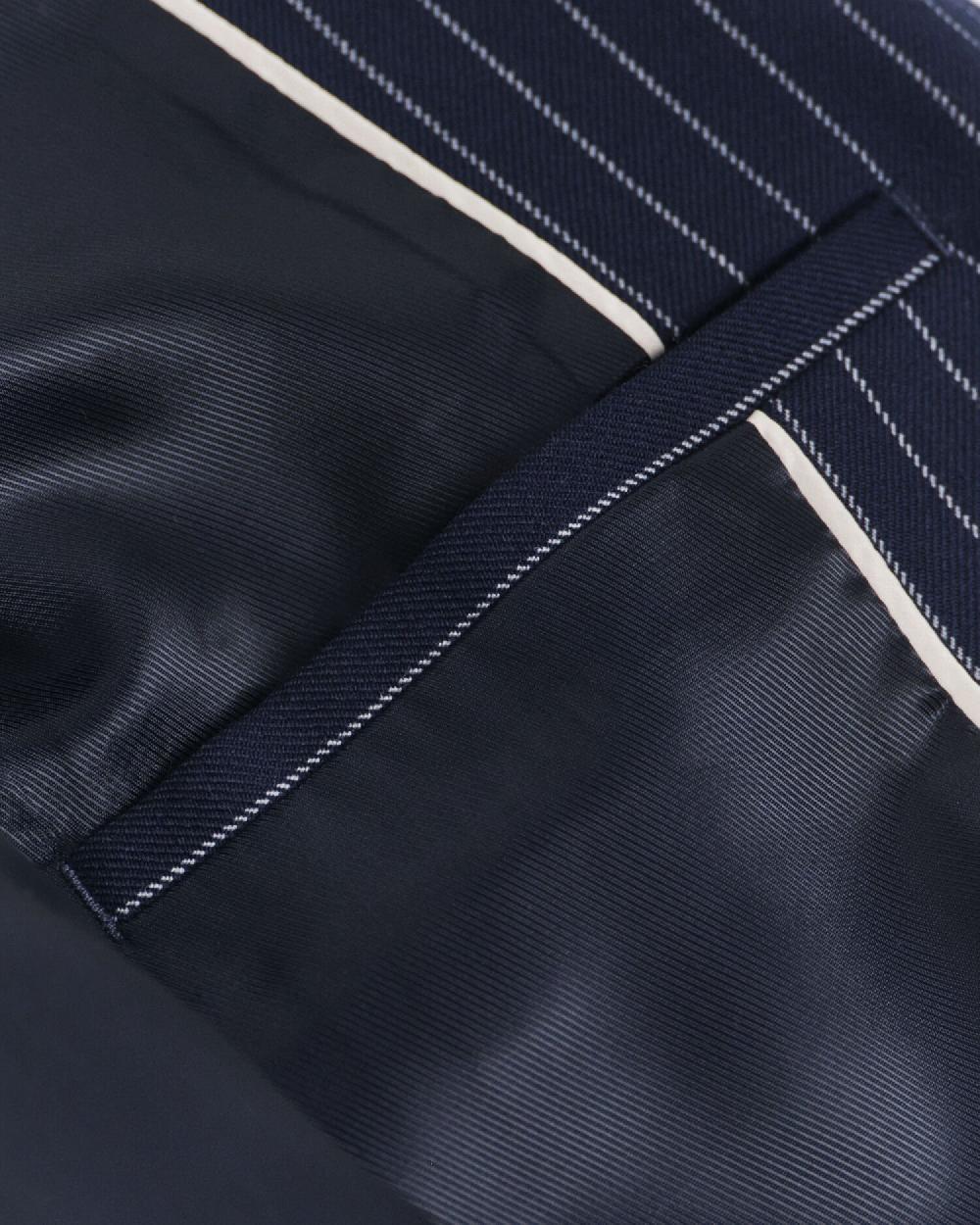 Gant Regular Fit Pinstriped Club Blazer Evening Blue