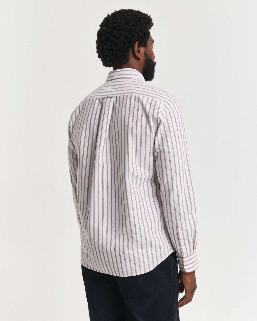 Gant Regular Fit Striped Archive Oxford Shirt Eggshell
