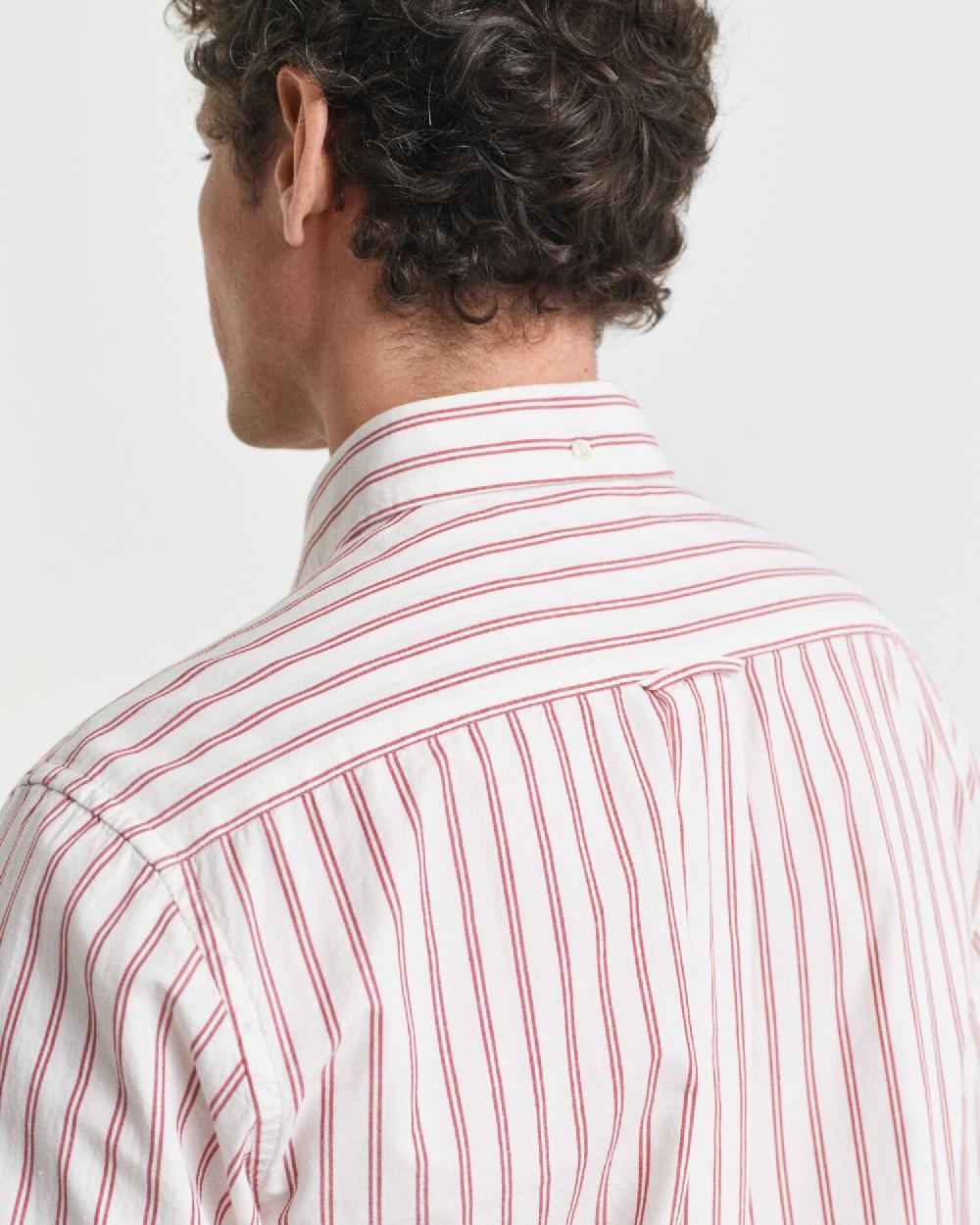 Gant Regular Fit Striped Archive Poplin Shirt Cream