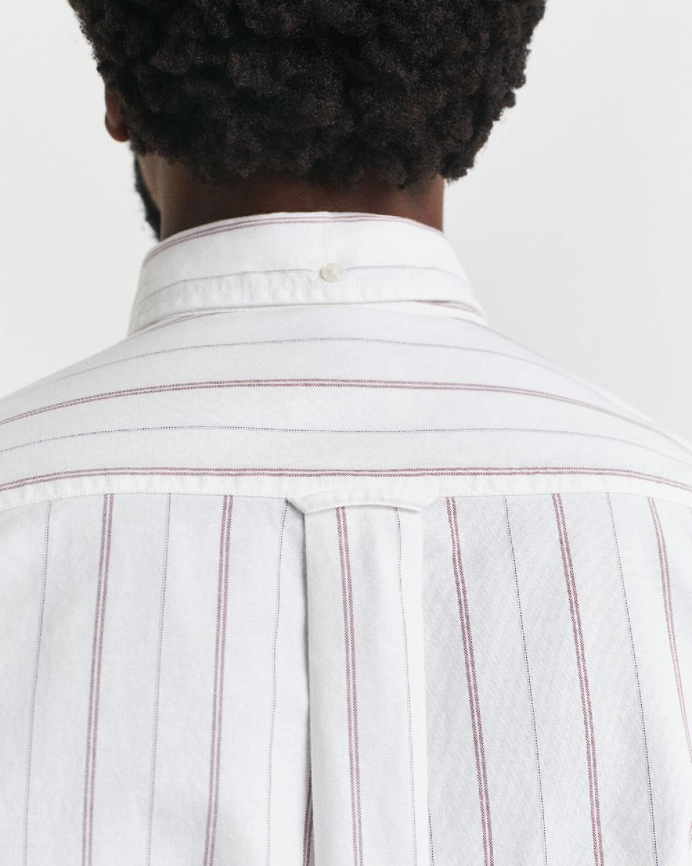 Gant Regular Fit Striped Classic Oxford Shirt White
