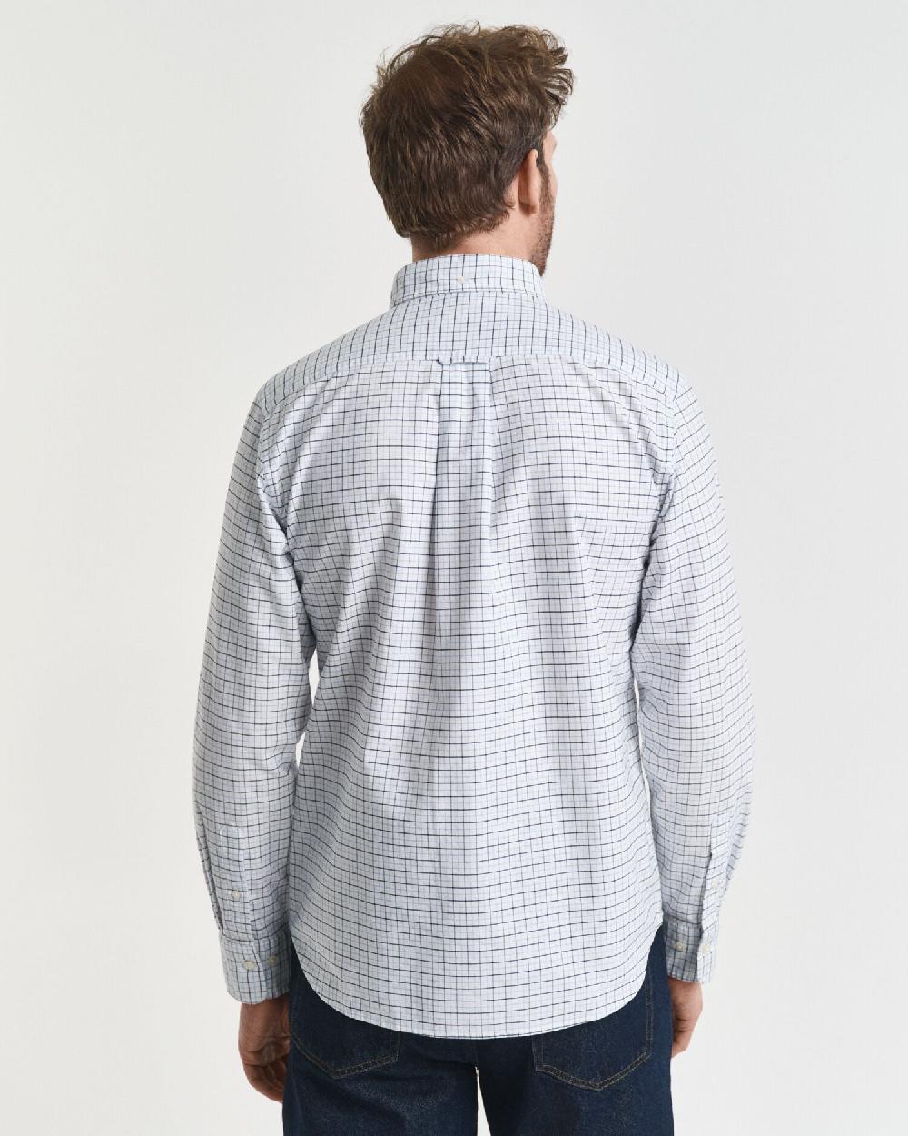 Gant Regular Fit Tattersall Classic Oxford Shirt Light Blue