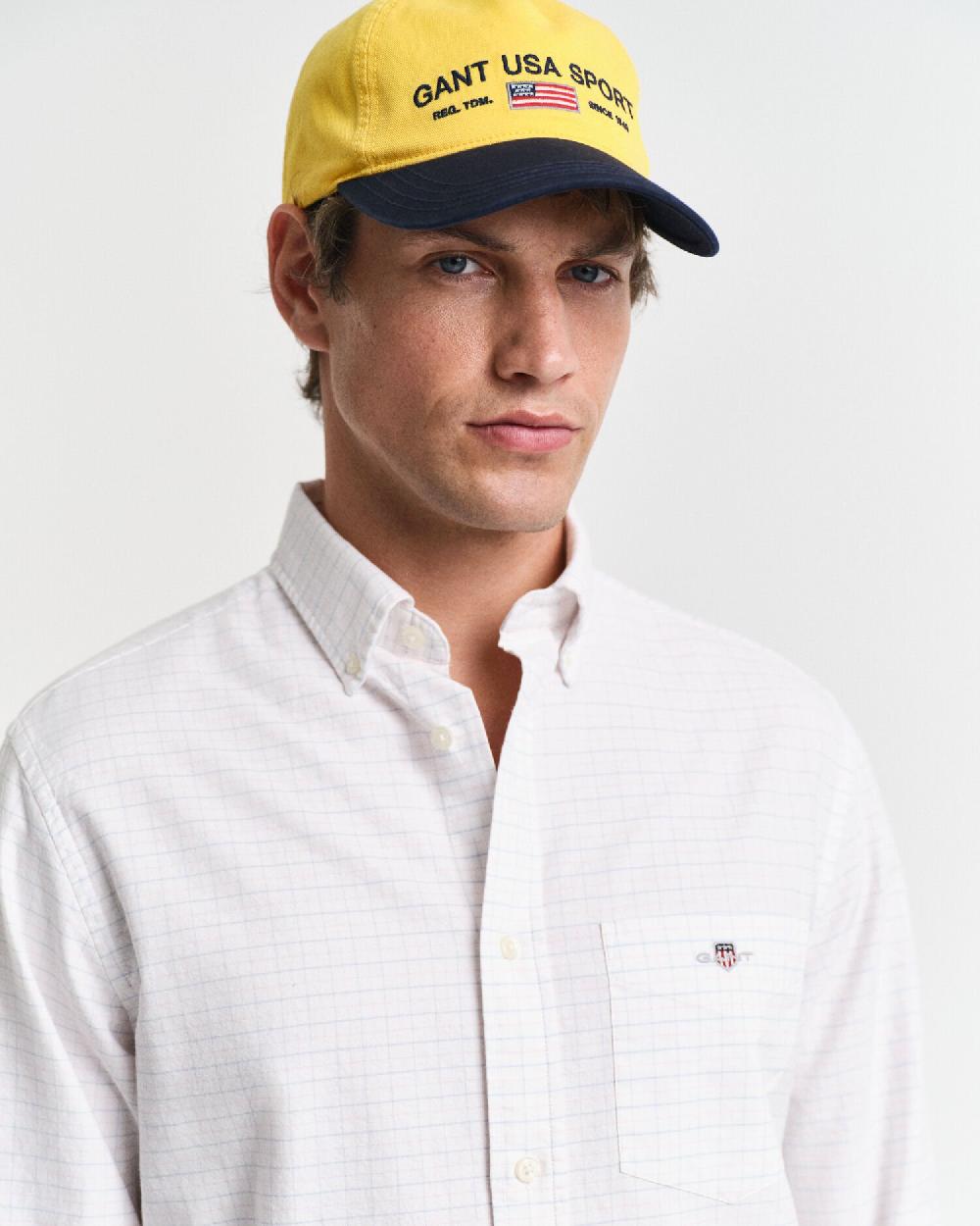 Gant Regular Fit Tattersall Classic Oxford Shirt Light Pink