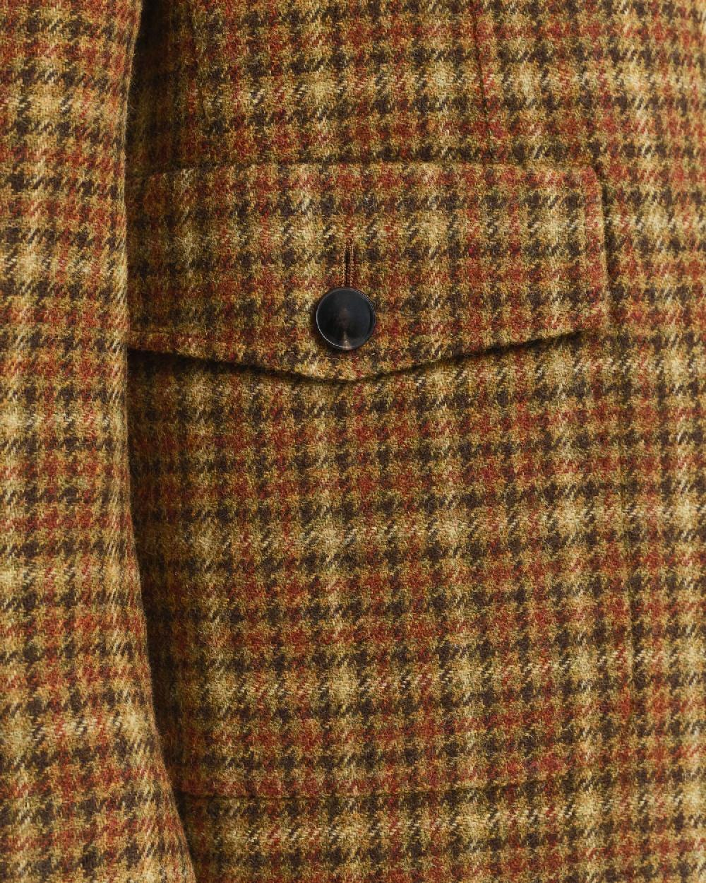 Gant Relaxed Fit Checked Tweed Blazer Peanut Butter