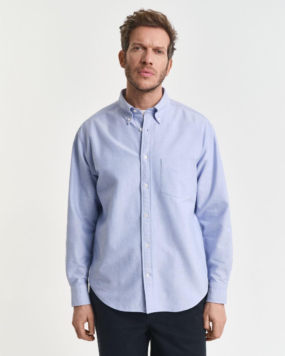 Gant Relaxed Fit Heritage Oxford Shirt Myosotis Blue