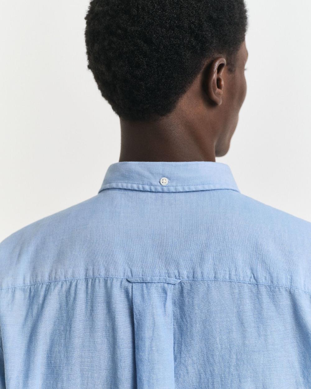 Gant Relaxed Fit Indigo Chambray Shirt Light Indigo