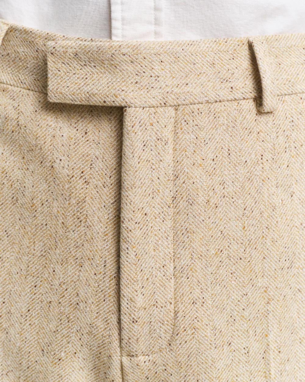 Gant Relaxed Fit Nepps Herringbone Suit Pants Concrete Beige
