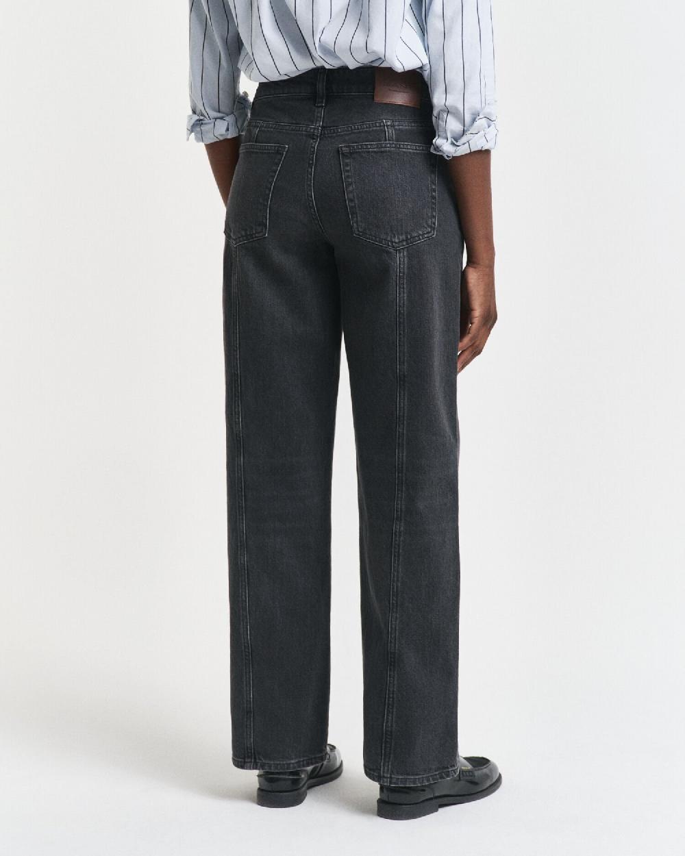 Gant Relaxed Fit Straight Seam Jeans Black Broken In