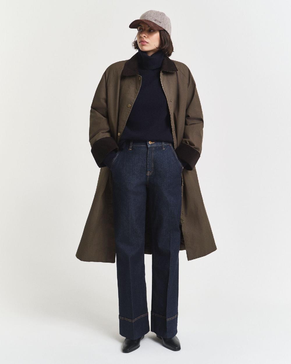 Gant Soft Wool Cashmere Blend Turtleneck Sweater Evening Blue