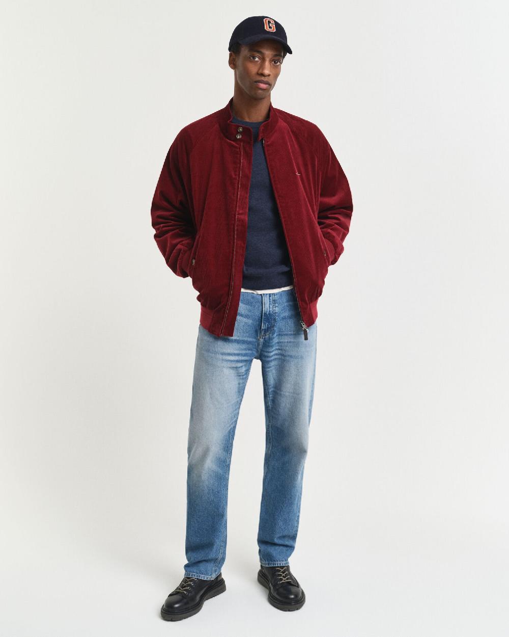 Gant Superfine Lambswool Crew Neck Sweater Dark Navy Melange