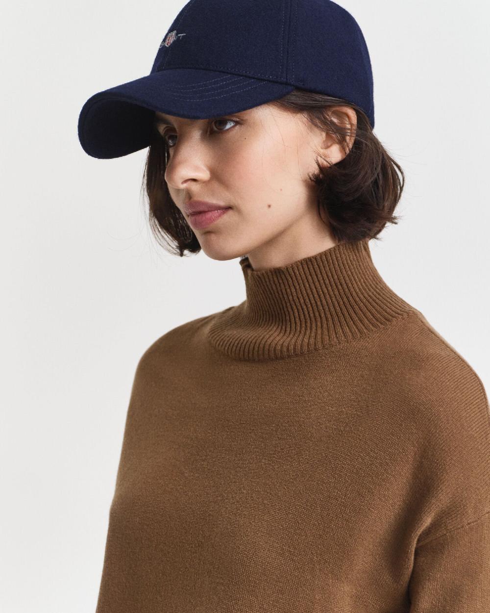 Gant Superfine Lambswool Turtleneck Sweater Warm Khaki