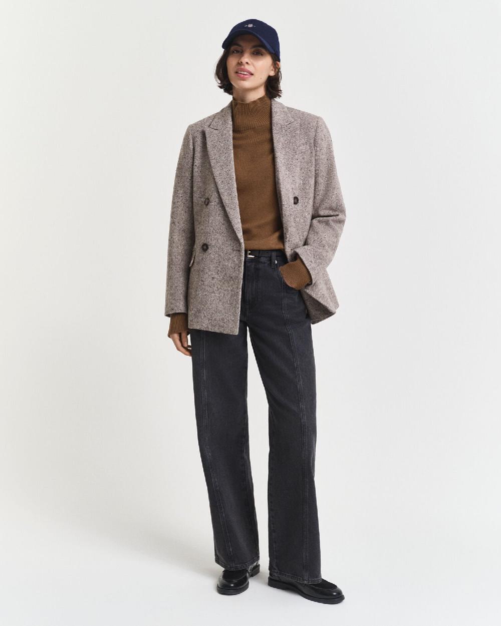 Gant Superfine Lambswool Turtleneck Sweater Warm Khaki