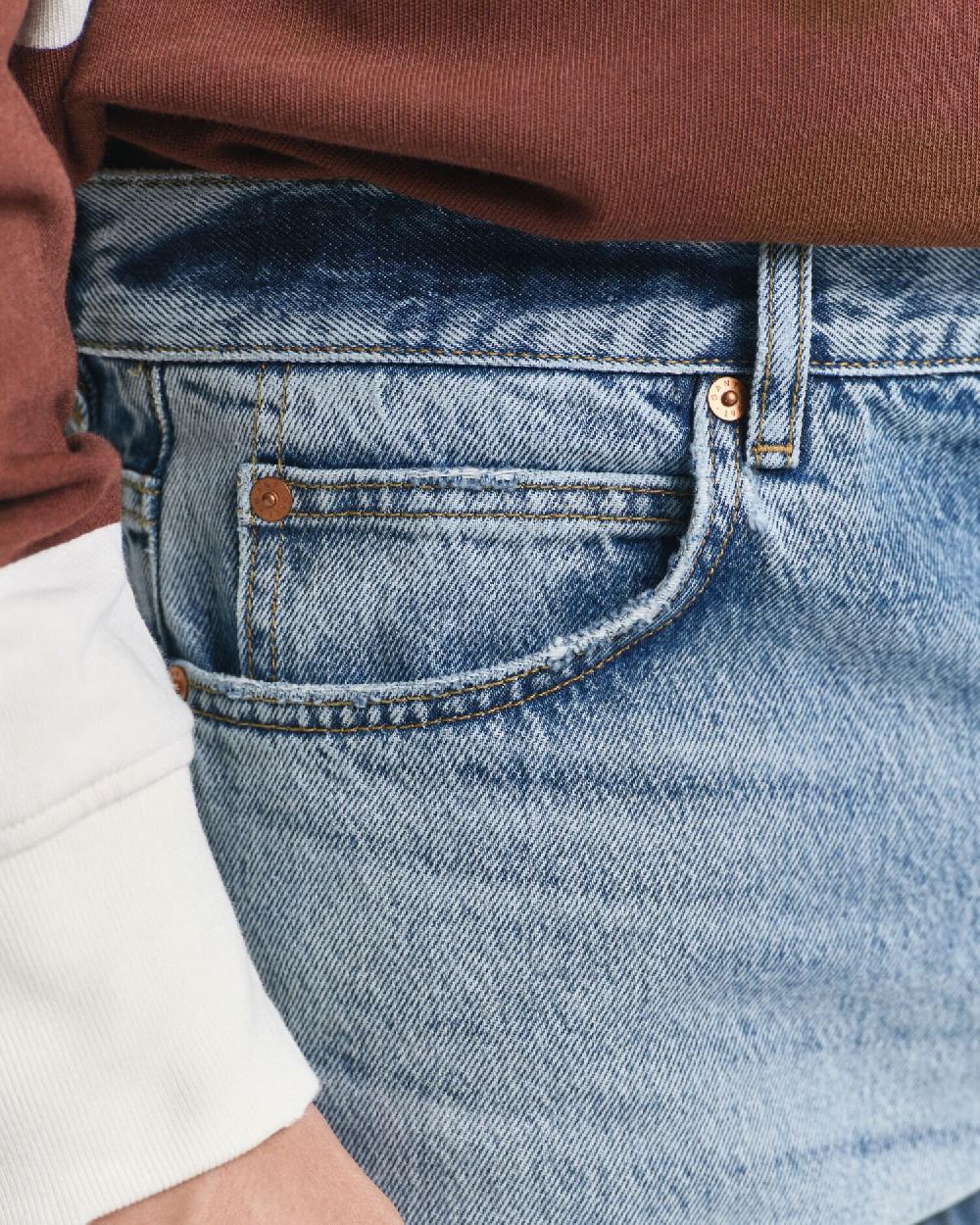 Gant Vintage Washed Bootcut Jeans Semi Light Blue Vintage