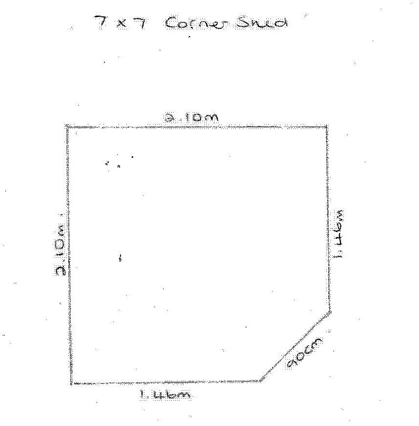 Garden Pleasure 7x7 Corner Shed