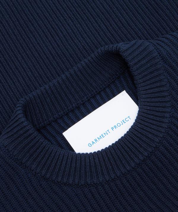 Garment Project Boxy Cotton Knit Navy