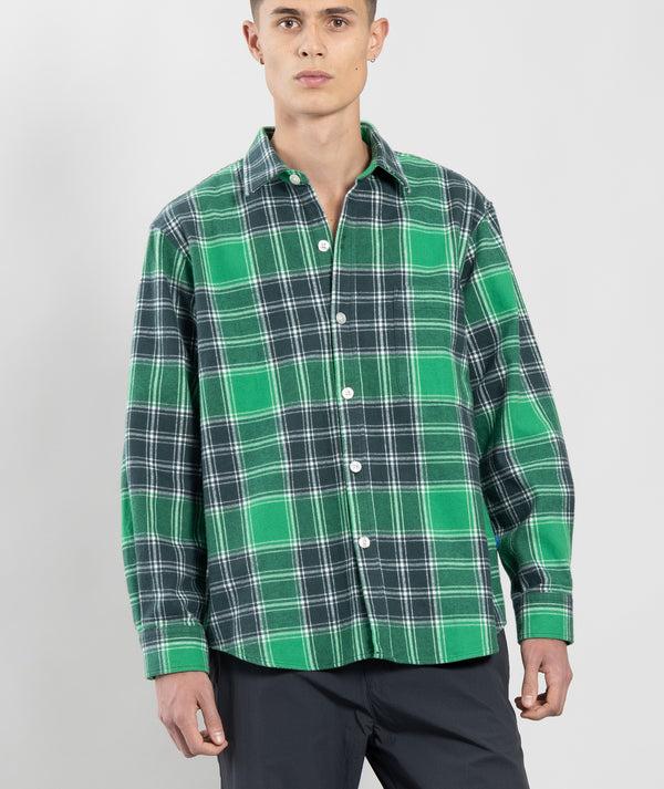 Garment Project Check Overshirt Green