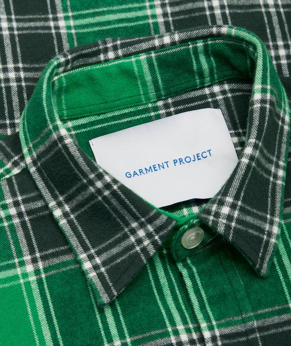 Garment Project Check Overshirt Green