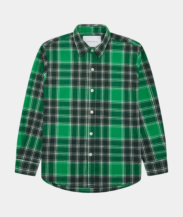 garment project Check Overshirt Green