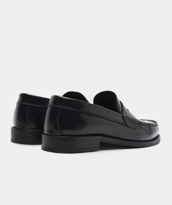 Garment Project Miles Penny Loafer Black Polido