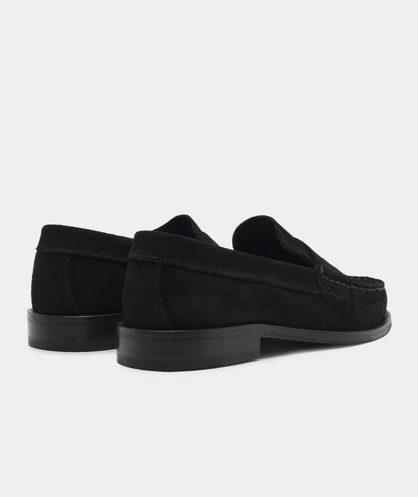 Garment Project Miles Penny Loafer Black Suede