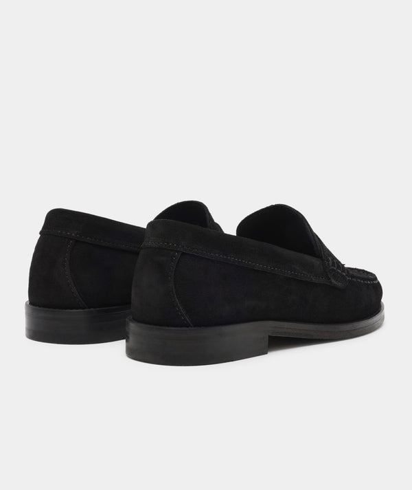 Garment Project Miles Penny Loafer Black Suede
