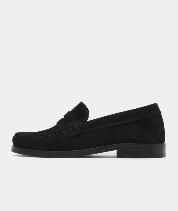 garment project Miles Penny Loafer Black Suede