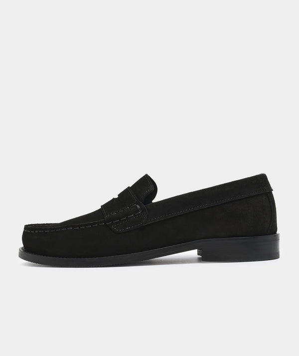 garment project Miles Penny Loafer Black Suede